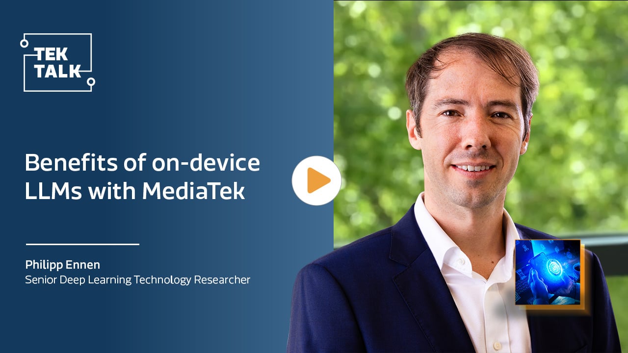 Benefits of on-device LLMs with MediaTek